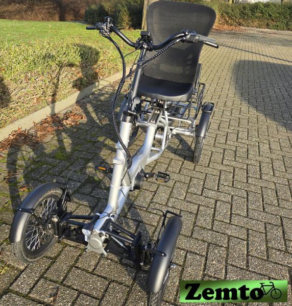 Elektro Vier Rad Zemto Mover T6 , 720 WH, 90 NM - Mittelmotor, grau, mit Tasche